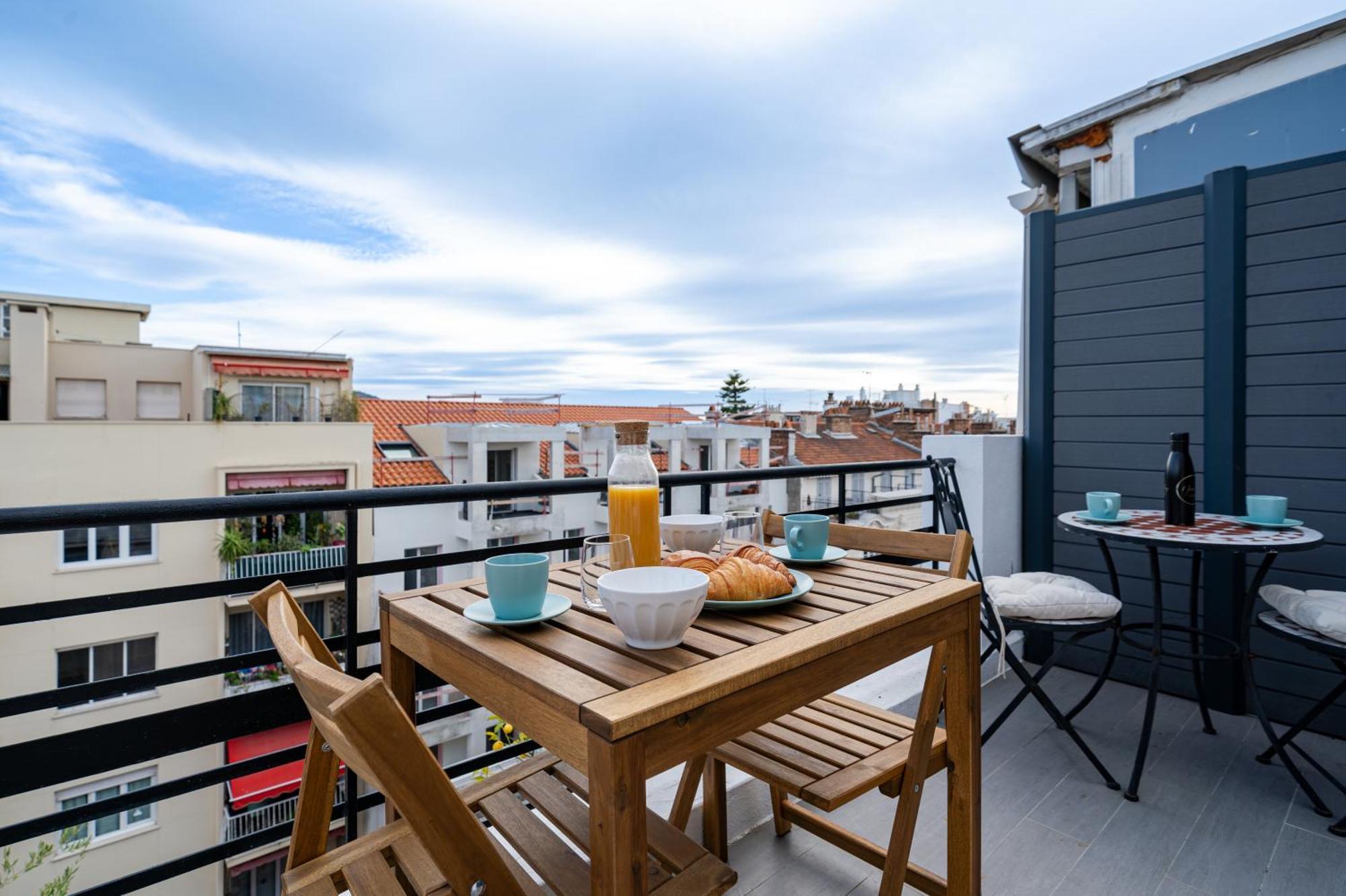 Top Floor Terrace - Dernier Etage Terrasse Cosy Nice Luaran gambar